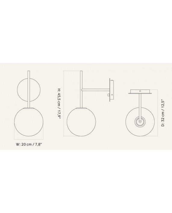 Audo TR Bulb Suspended Wall Lamp